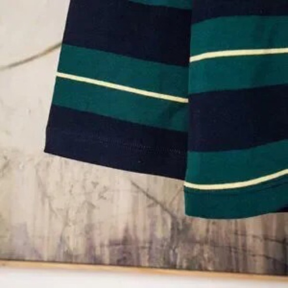 🍭Miu Miu Navy and Green Striped Long Sleeve Tee - Picture 5 of 8
